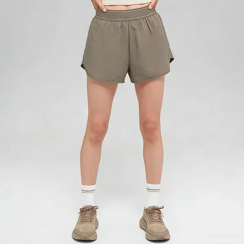 Short de Yoga Femme Taille Haute Anti-Froissement Respirant Séchage Rapide - BM-SR821
