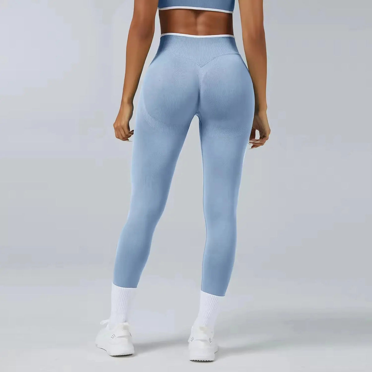 Ensemble Yoga Femme 2 Pièces Bloc Couleur Léopard Sans Couture - New Trend