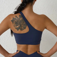 Soutien-Gorge Yoga Femme Une Épaule Sans Couture Maintien Élevé Sangles Y - WX18