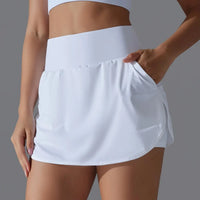 Jupe de Tennis Femme Taille Haute - Short Intégré et Poche Arrière
