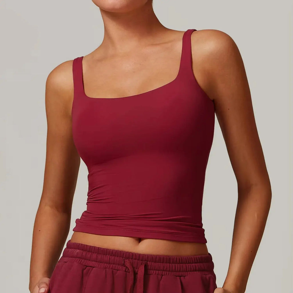 Ensemble Sport Femme 4 Pièces - Débardeur, Sweat à Capuche, Haut à Manches Longues et Pantalon Jogger - Joyyoung