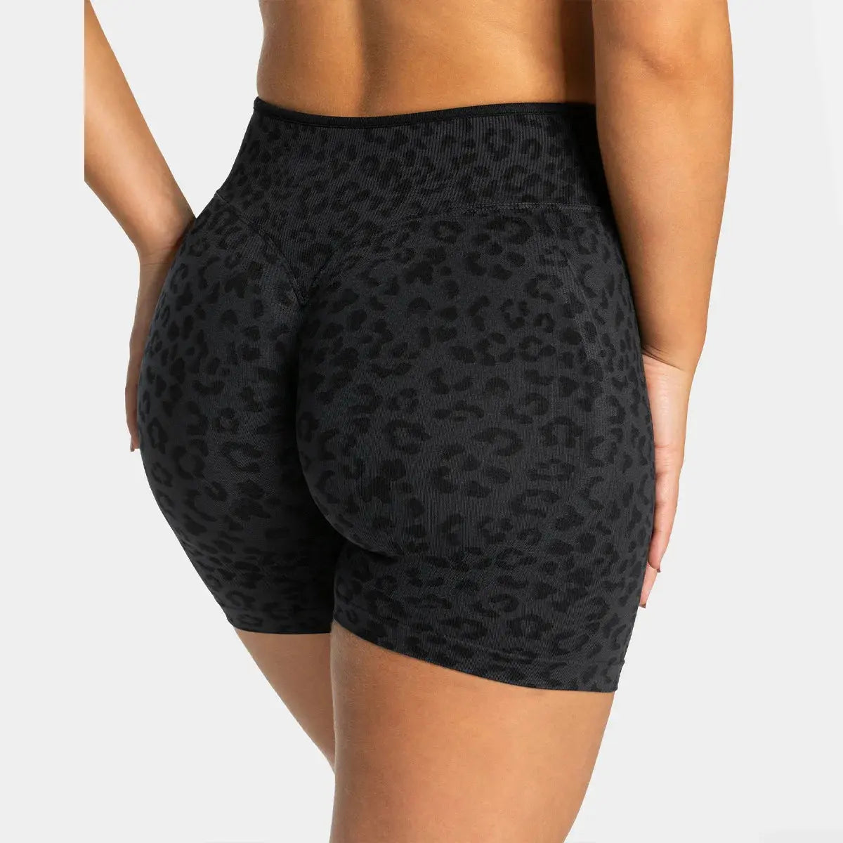 Short Léopard Taille Haute Femme - Gainant et Respirant