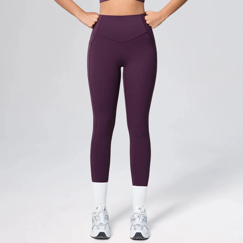 Legging Taille Haute Femme avec Poches Latérales - Extensible 4 Sens