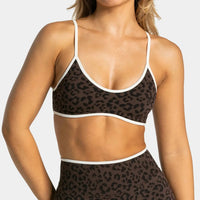 Ensemble Yoga Femme 2 Pièces - Soutien-Gorge et Legging Taille Haute Imprimé Léopard - LK26FA908