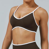 Ensemble Yoga Femme 2 Pièces Sans Couture - Legging Taille Haute et Soutien-Gorge pour Fitness