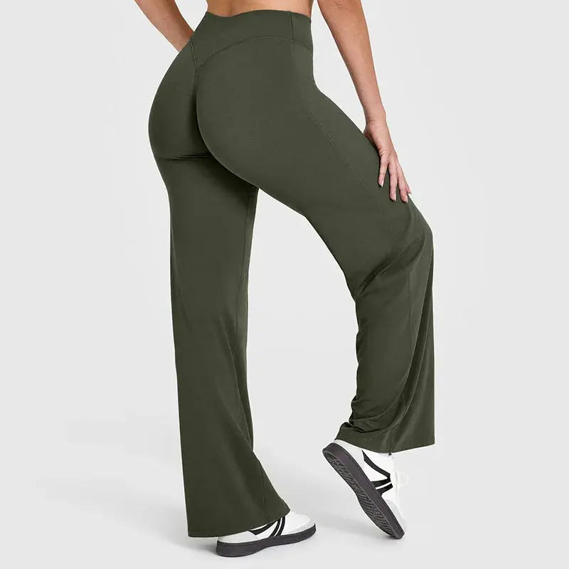 Legging Yoga Femme Jambe Large Taille Haute Contrôle Ventre - YK1339-RX