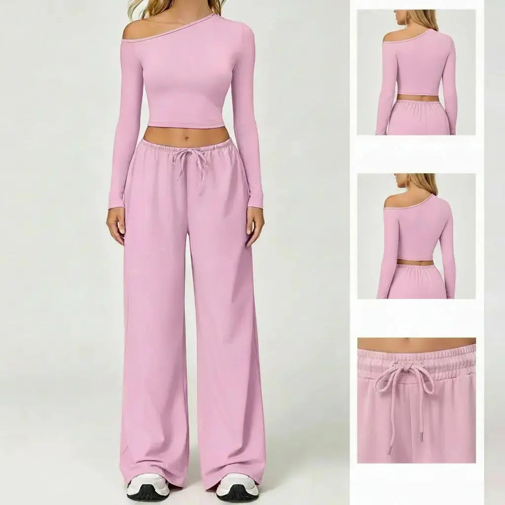 Pantalon Asymétrie jambe large taille haute ROYLES