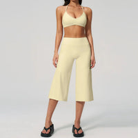 Ensemble 2 Pièces Dos Nu et Taille Haute pour Femme - Gym et Pilates