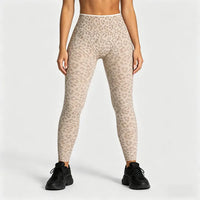 Ensemble Yoga Femme 2 Pièces Bloc Couleur Léopard Sans Couture - New Trend