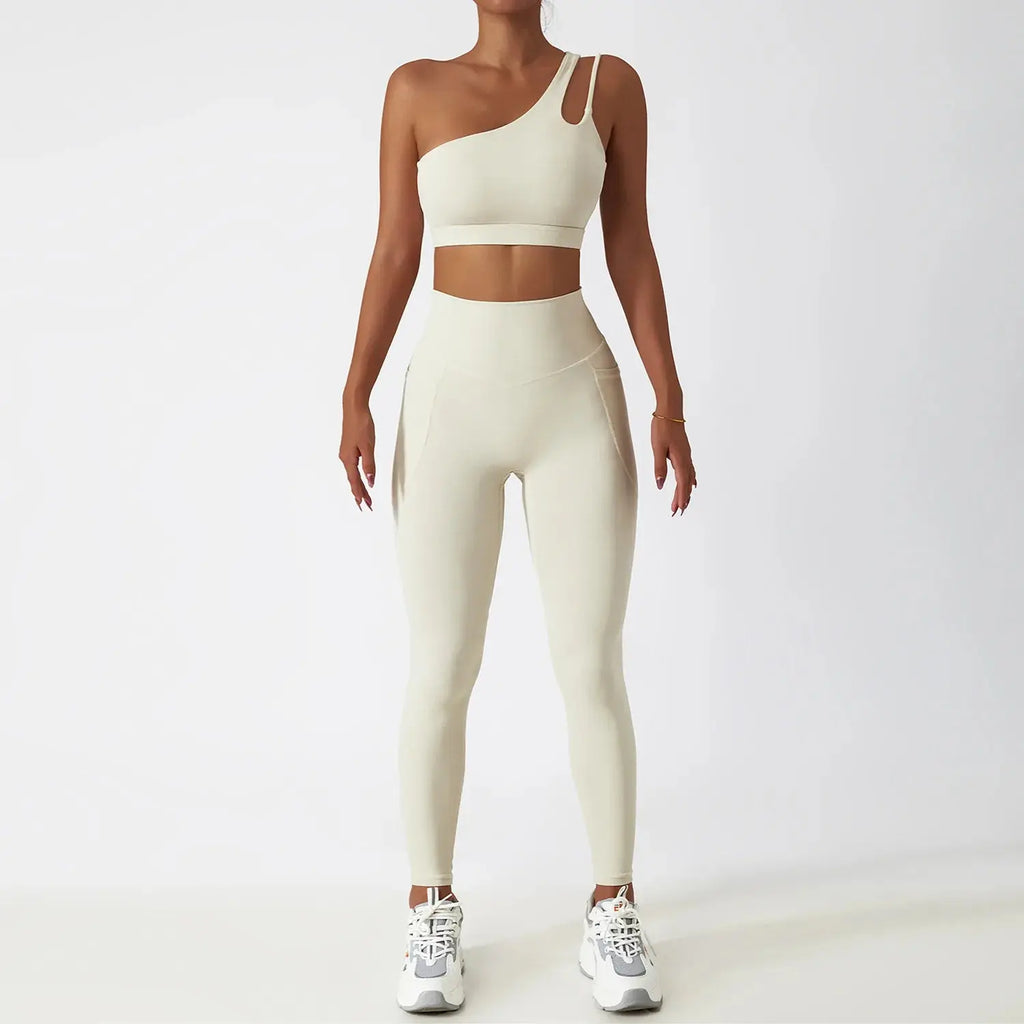 Ensemble Yoga Femme 2 Pièces - Débardeur et Legging Taille Haute