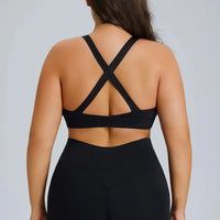 Ensemble Fitness Femme Grande Taille 3 Pièces - Soutien-Gorge, Legging et Veste