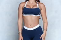 Ensemble Yoga Femme 2 Pièces Léger Imprimé Patchwork - Soutien-Gorge et Legging Taille Haute - MIQI-120878
