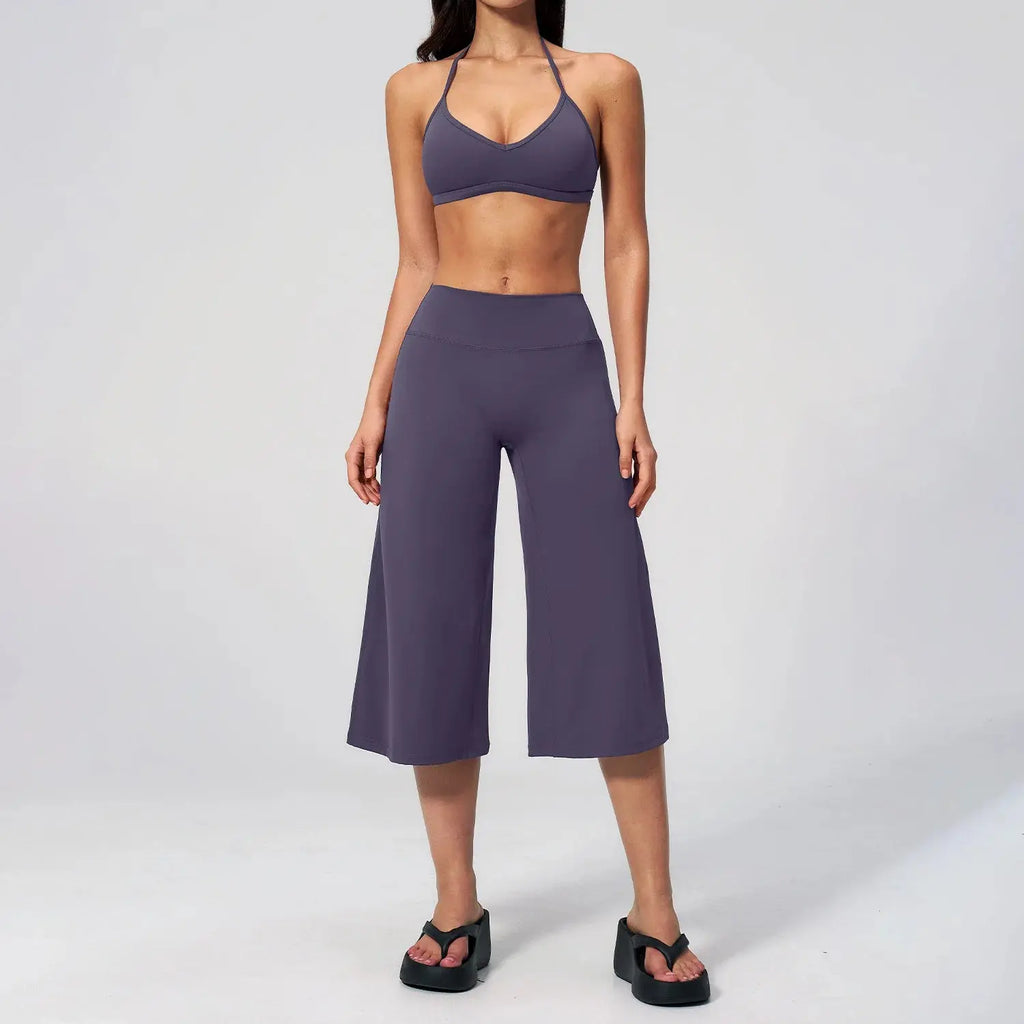 Ensemble 2 Pièces Dos Nu et Taille Haute pour Femme - Gym et Pilates