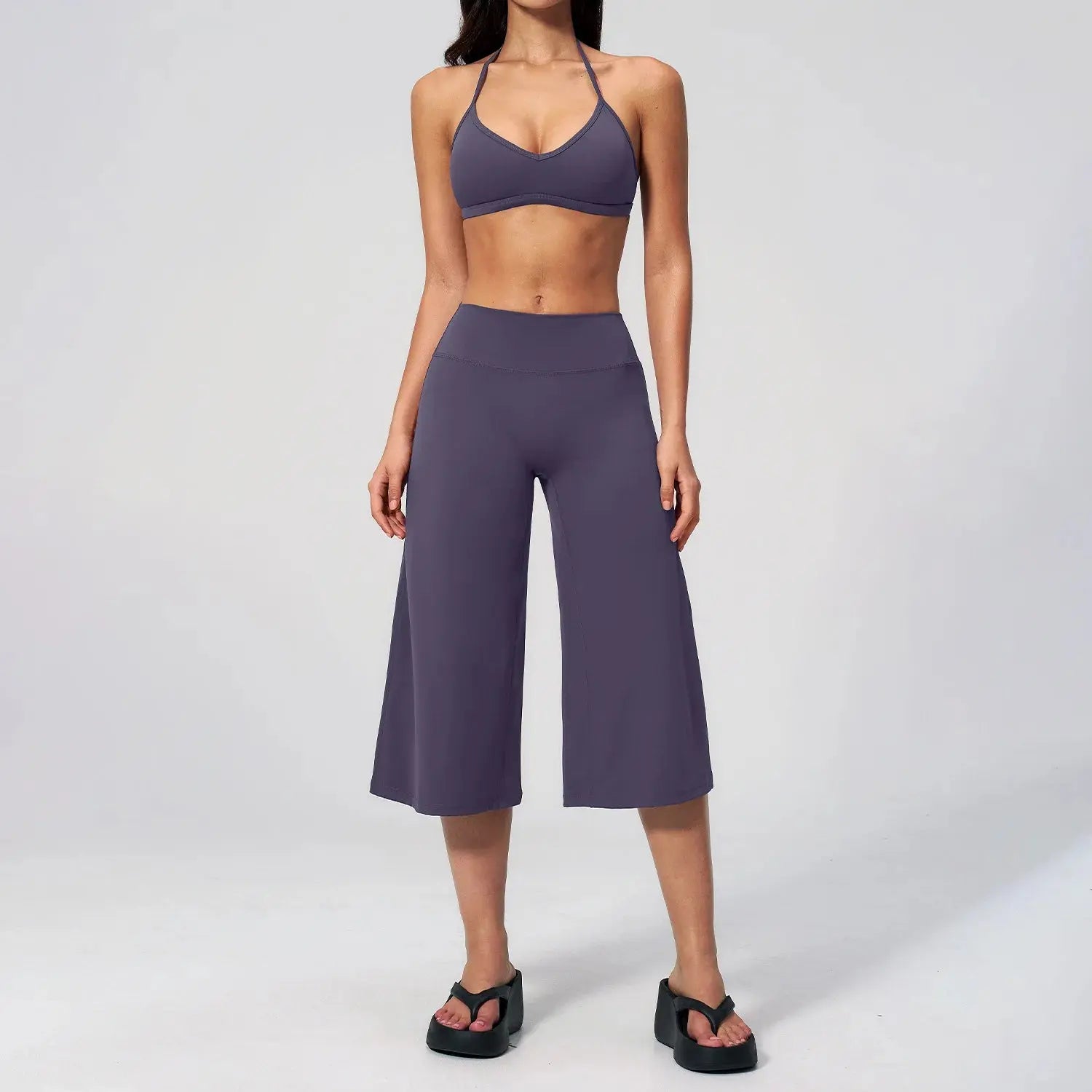 Ensemble 2 Pièces Dos Nu et Taille Haute pour Femme - Gym et Pilates