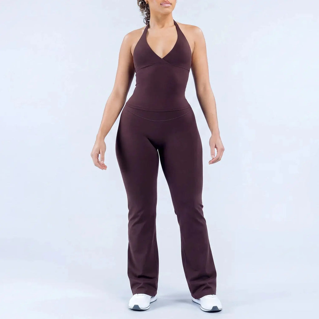 Ensemble Yoga Femme 2 Pièces Short Respirant - Nylon Spandex pour Pilates et Fitness