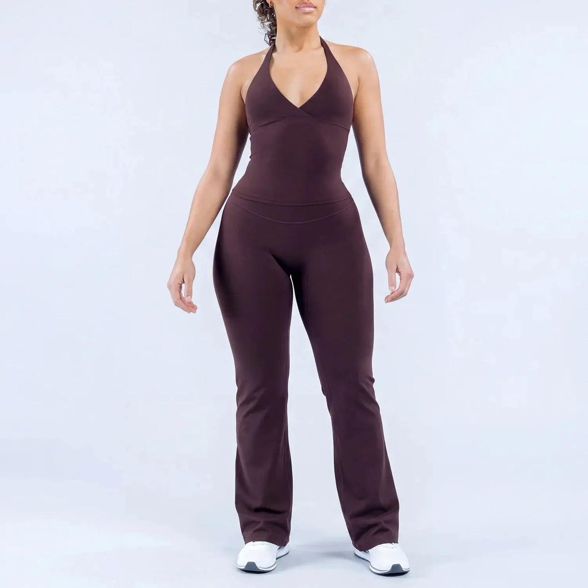 Ensemble Yoga Femme 2 Pièces Short Respirant - Nylon Spandex pour Pilates et Fitness