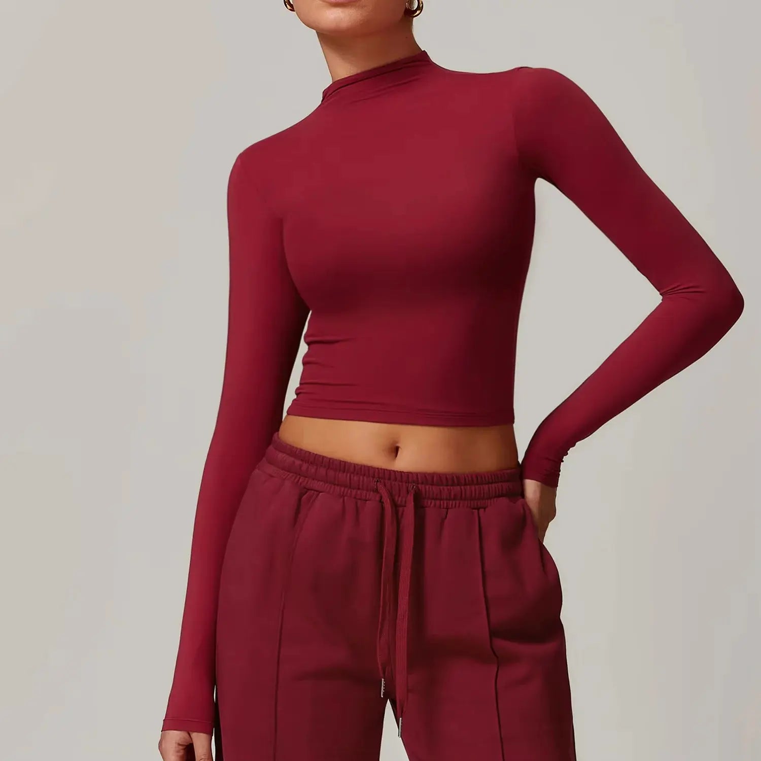 Ensemble Sport Femme 4 Pièces - Débardeur, Sweat à Capuche, Haut à Manches Longues et Pantalon Jogger - Joyyoung
