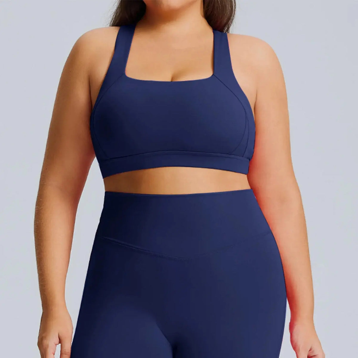 Ensemble Fitness Femme Grande Taille 3 Pièces - Soutien-Gorge, Legging et Veste