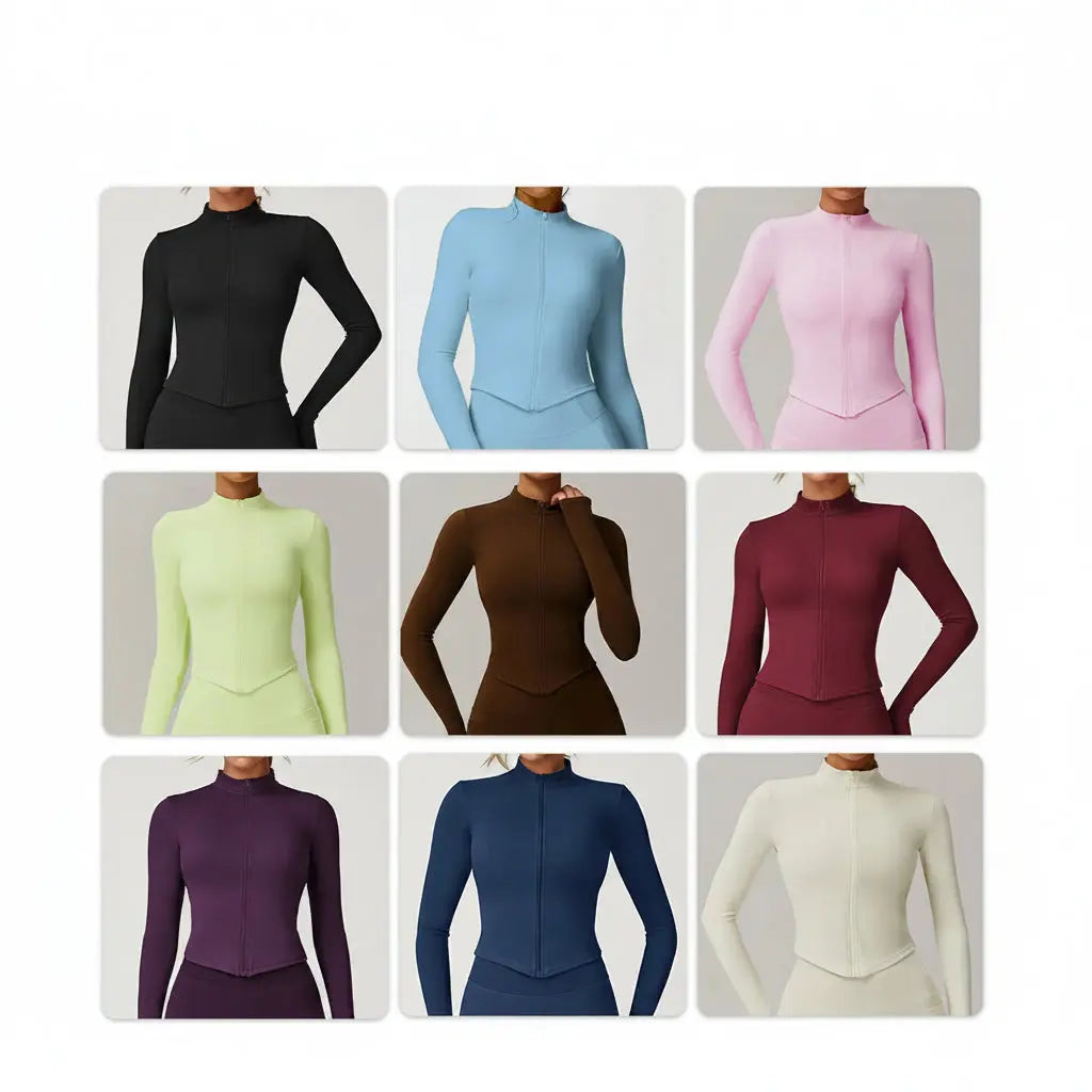 Ensemble Yoga Femme 2 Pièces Manches Longues Respirant Taille Haute - CCX8503