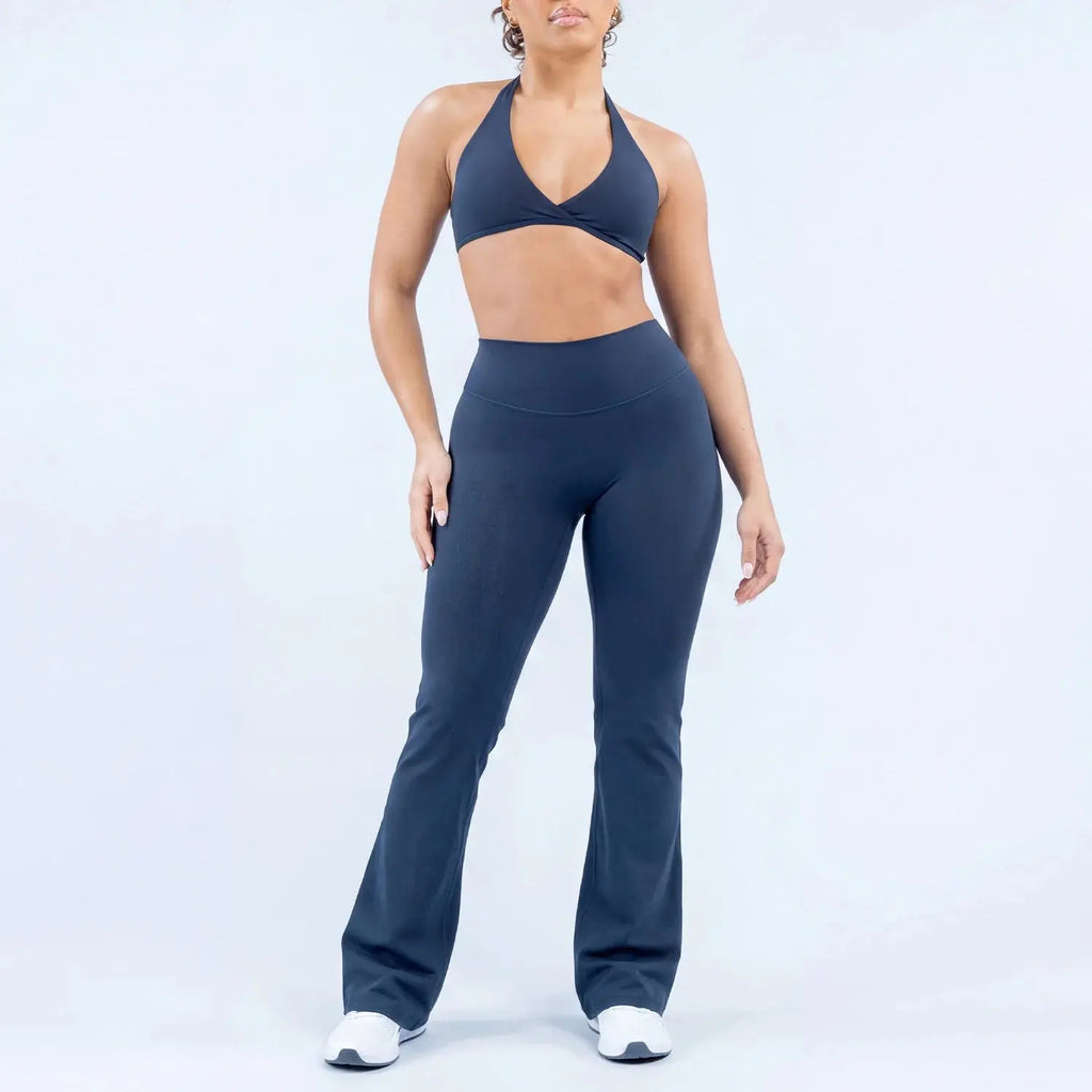 Ensemble Yoga Femme 2 Pièces Short Respirant - Nylon Spandex pour Pilates et Fitness