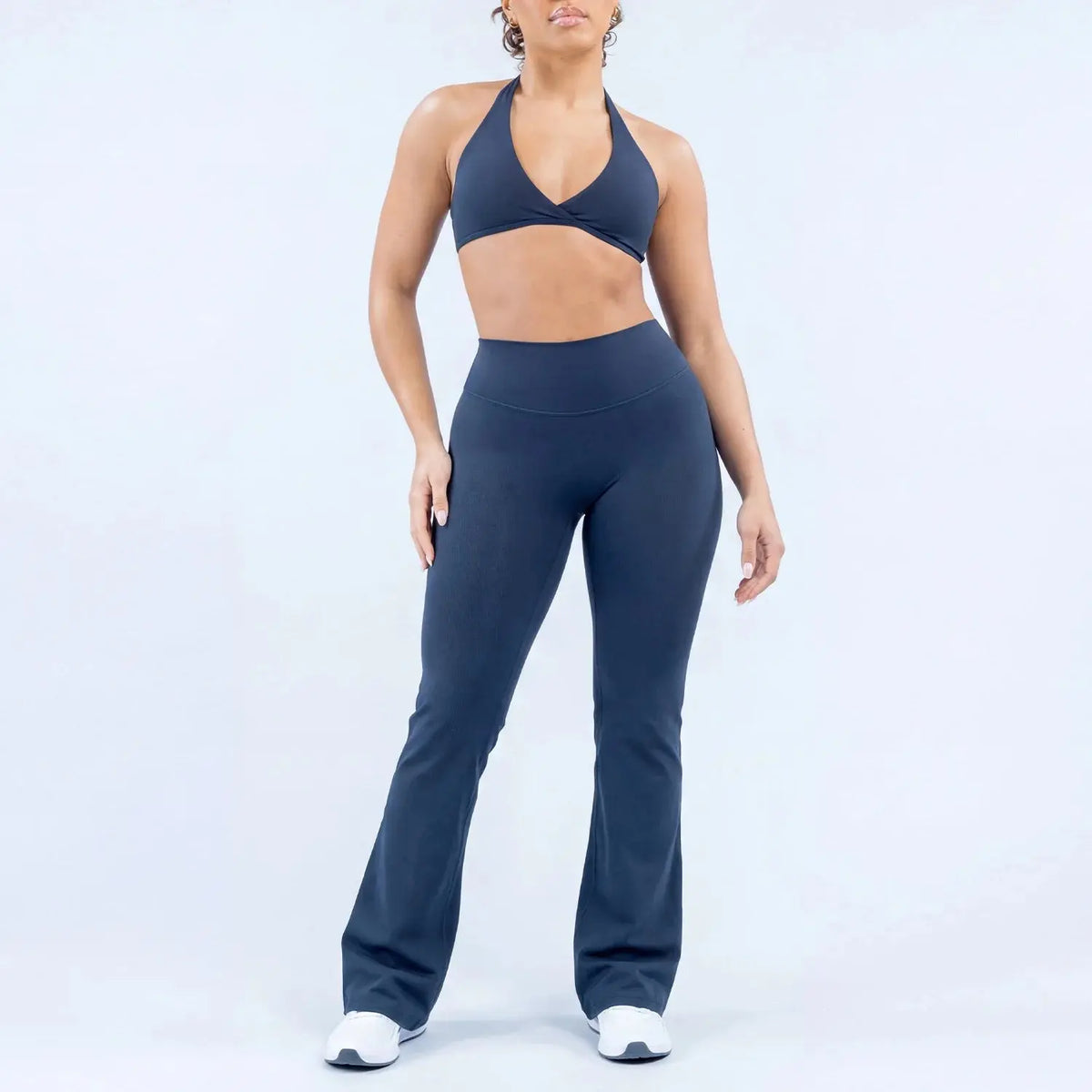Ensemble Yoga Femme 2 Pièces Short Respirant - Nylon Spandex pour Pilates et Fitness