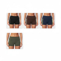 Ensemble Fitness Femme à Bretelles en T - Short Taille Haute Repliable