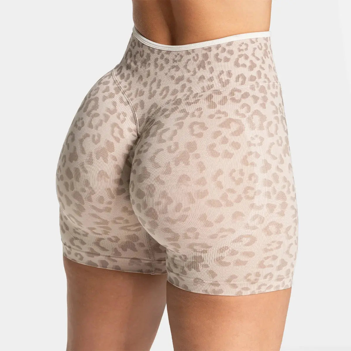 Short Léopard Taille Haute Femme - Gainant et Respirant