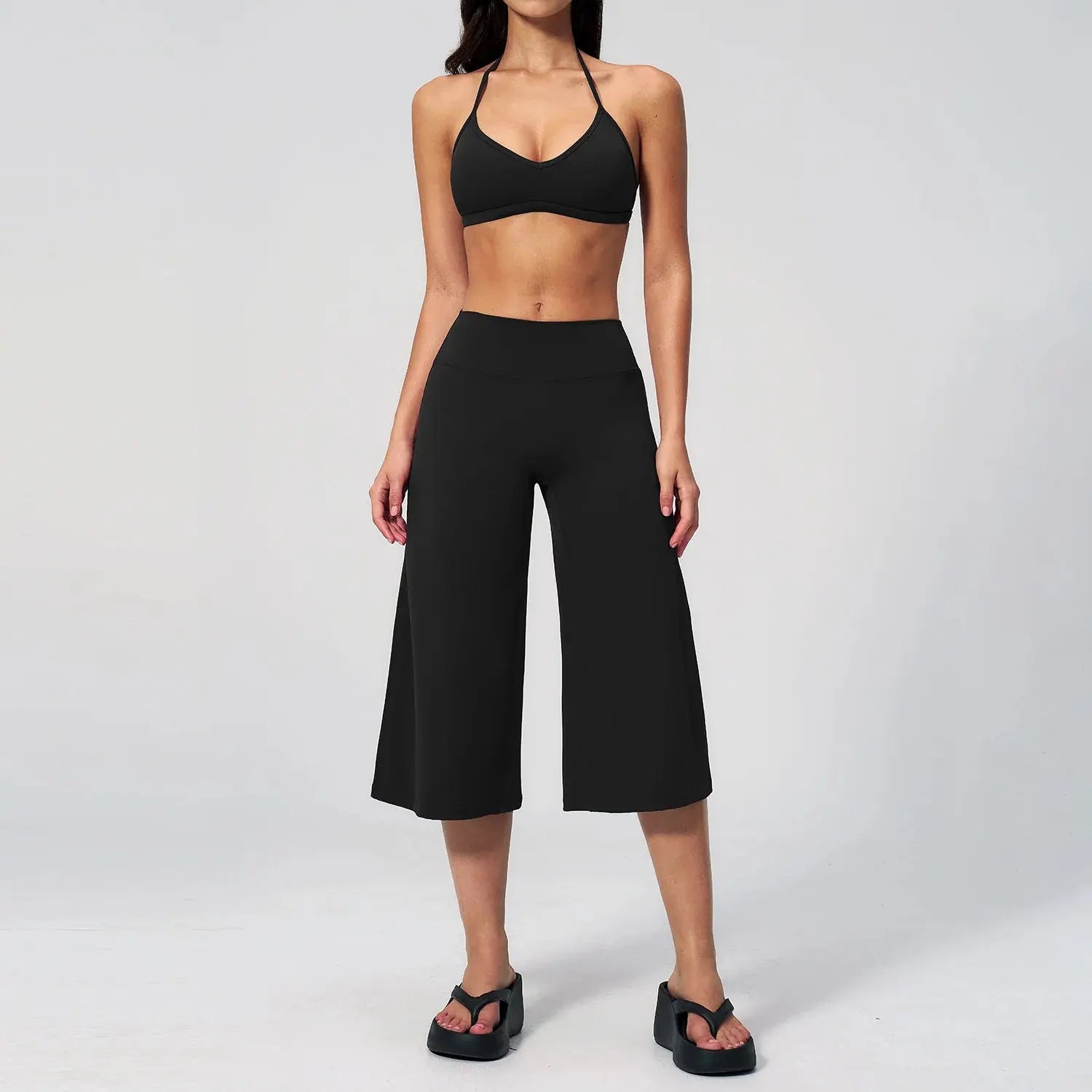 Ensemble 2 Pièces Dos Nu et Taille Haute pour Femme - Gym et Pilates