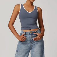 Ensemble Fitness Femme 2 Pièces Débardeur Dos Nu et Legging Taille Haute - SD491+SD350