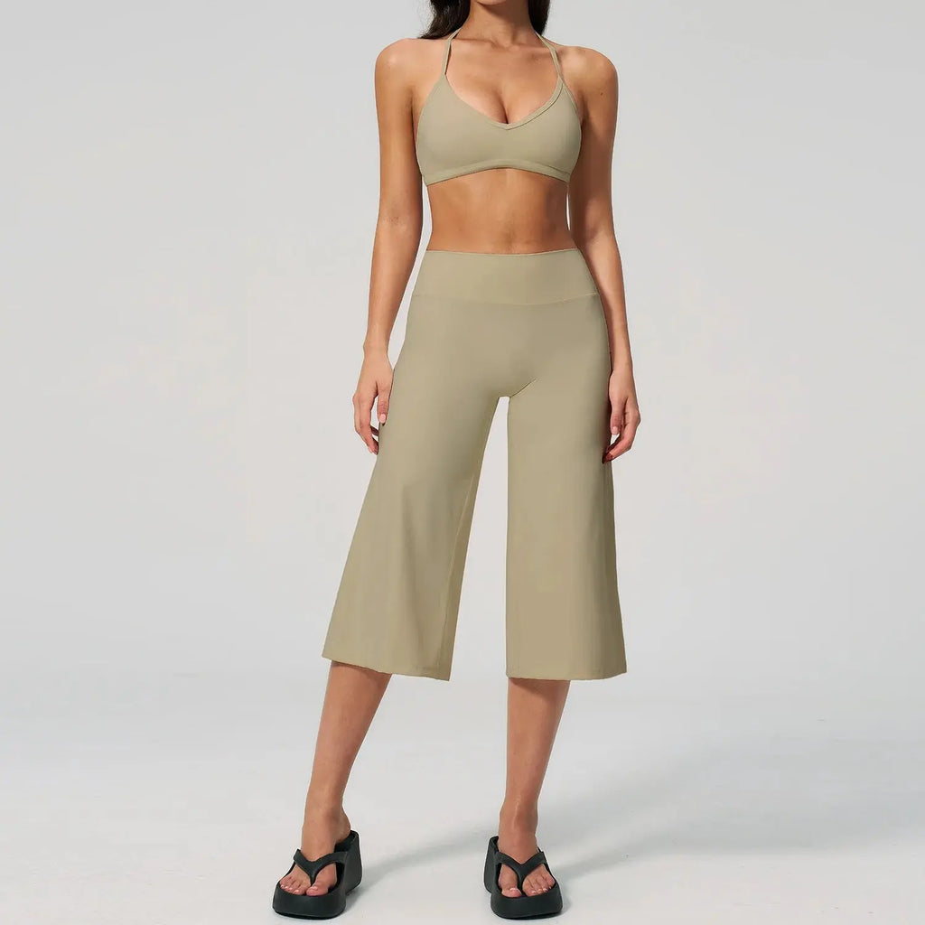 Ensemble 2 Pièces Dos Nu et Taille Haute pour Femme - Gym et Pilates