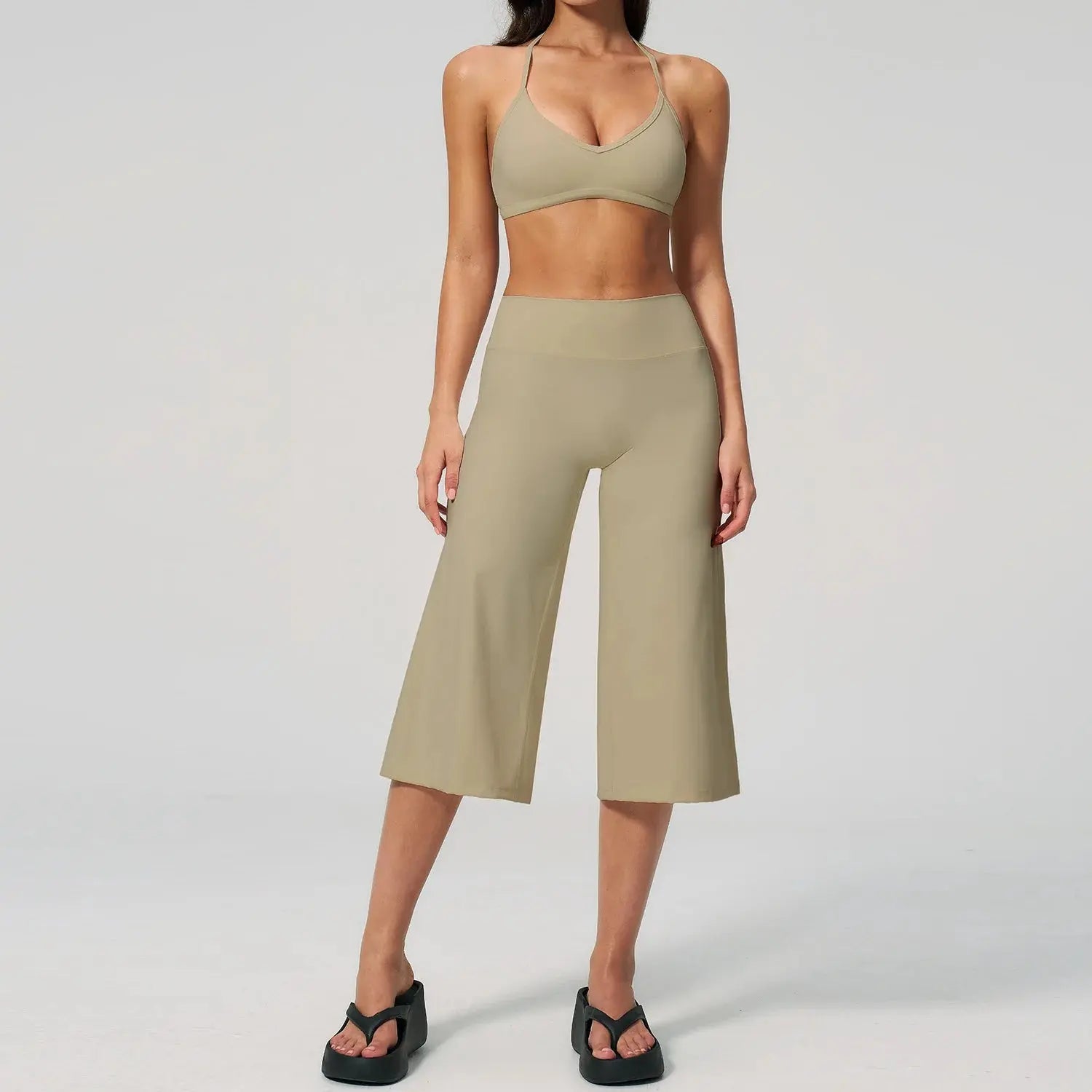 Ensemble 2 Pièces Dos Nu et Taille Haute pour Femme - Gym et Pilates
