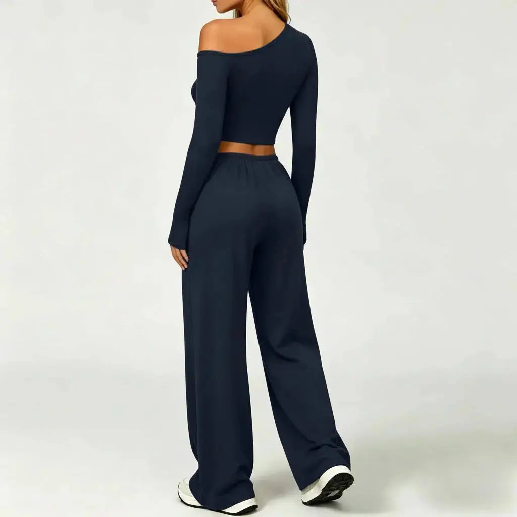 Pantalon Asymétrie jambe large taille haute ROYLES