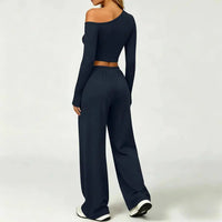 Pantalon Asymétrie jambe large taille haute ROYLES