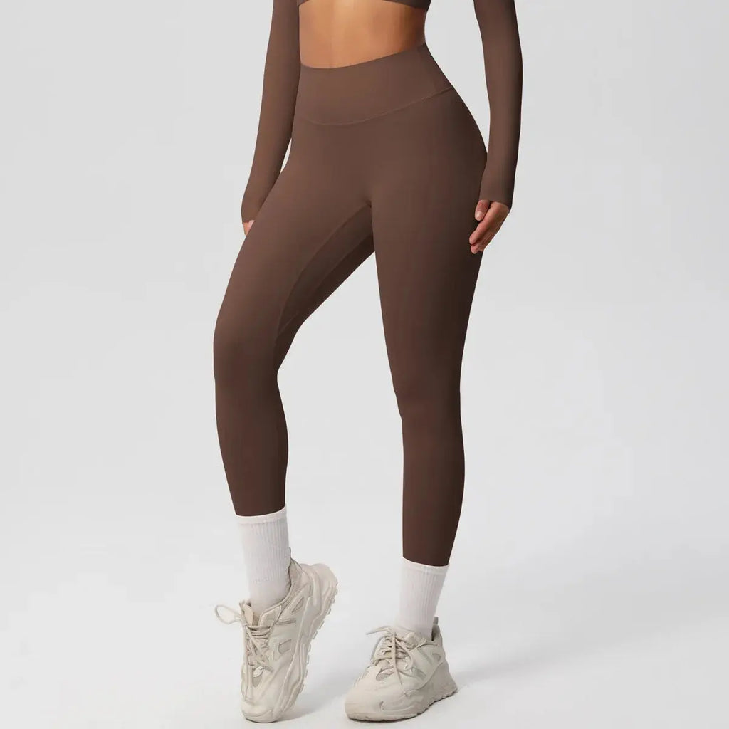 Ensemble Yoga Femme 2 Pièces Sans Manches Col Halter Côtelé Sans Couture - Y3530118