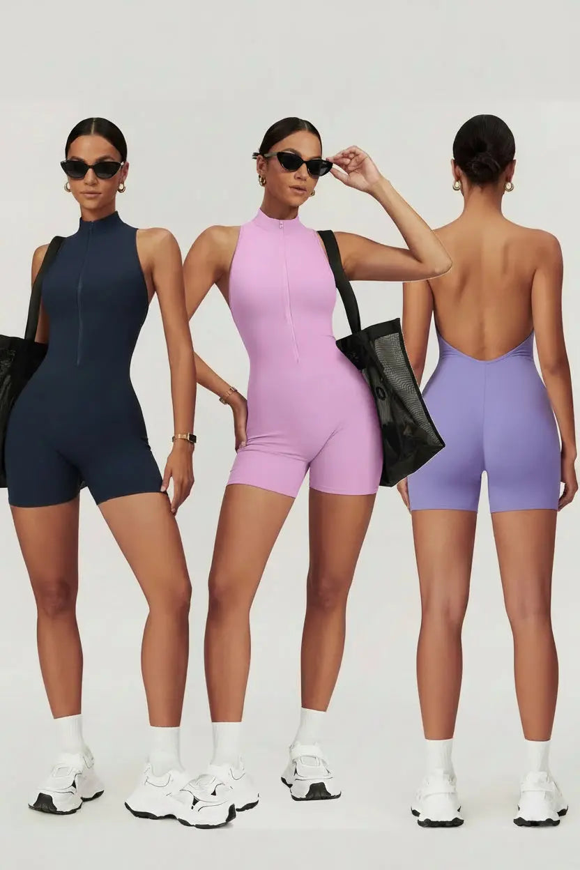 Combinaison de Sport Femme avec Fermeture Éclair Séchage Rapide - CLT7447