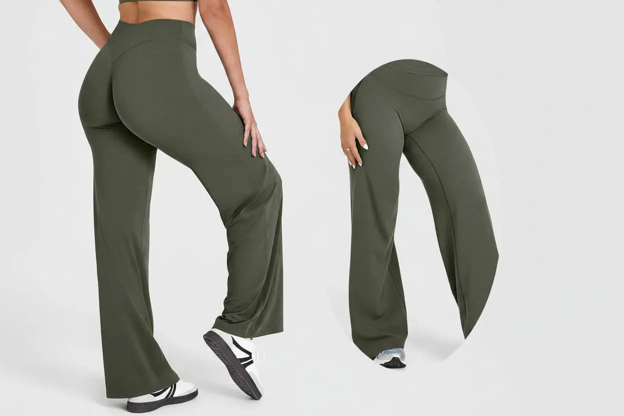 Legging Yoga Femme Jambe Large Taille Haute Contrôle Ventre - YK1339-RX