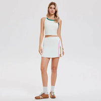 Ensemble Ace femme débardeur et jupe-short sport respirant et extensible pour yoga et fitness