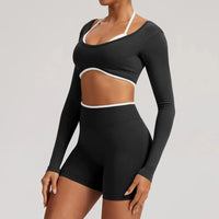 Ensemble Yoga Femme 2 Pièces Sans Couture - Legging Taille Haute et Soutien-Gorge pour Fitness