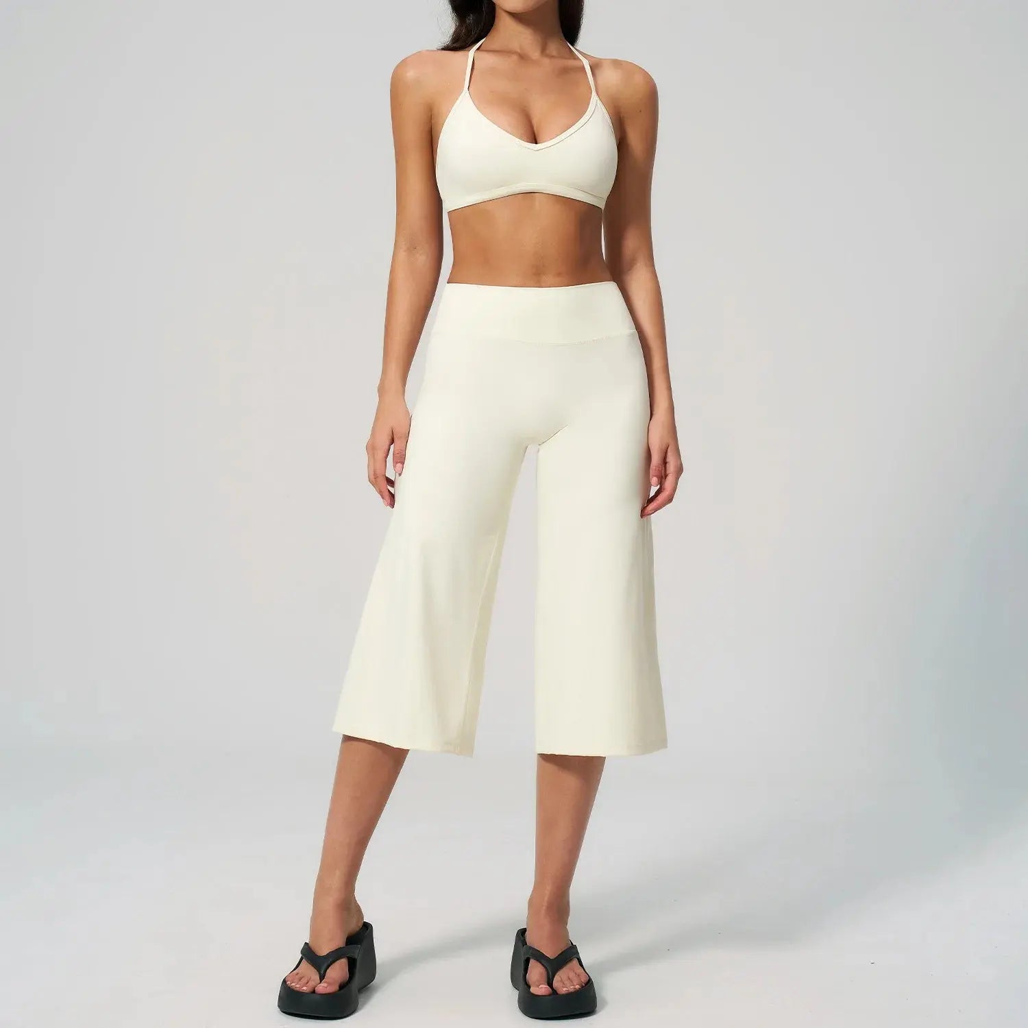Ensemble 2 Pièces Dos Nu et Taille Haute pour Femme - Gym et Pilates