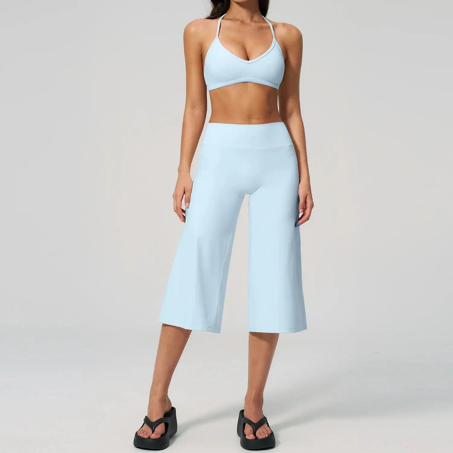 Ensemble 2 Pièces Dos Nu et Taille Haute pour Femme - Gym et Pilates