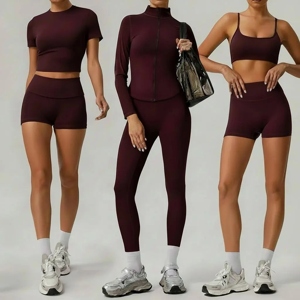 Ensemble Yoga Femme 2 Pièces - Soutien-Gorge et Legging Taille Haute Élastique Séchage Rapide