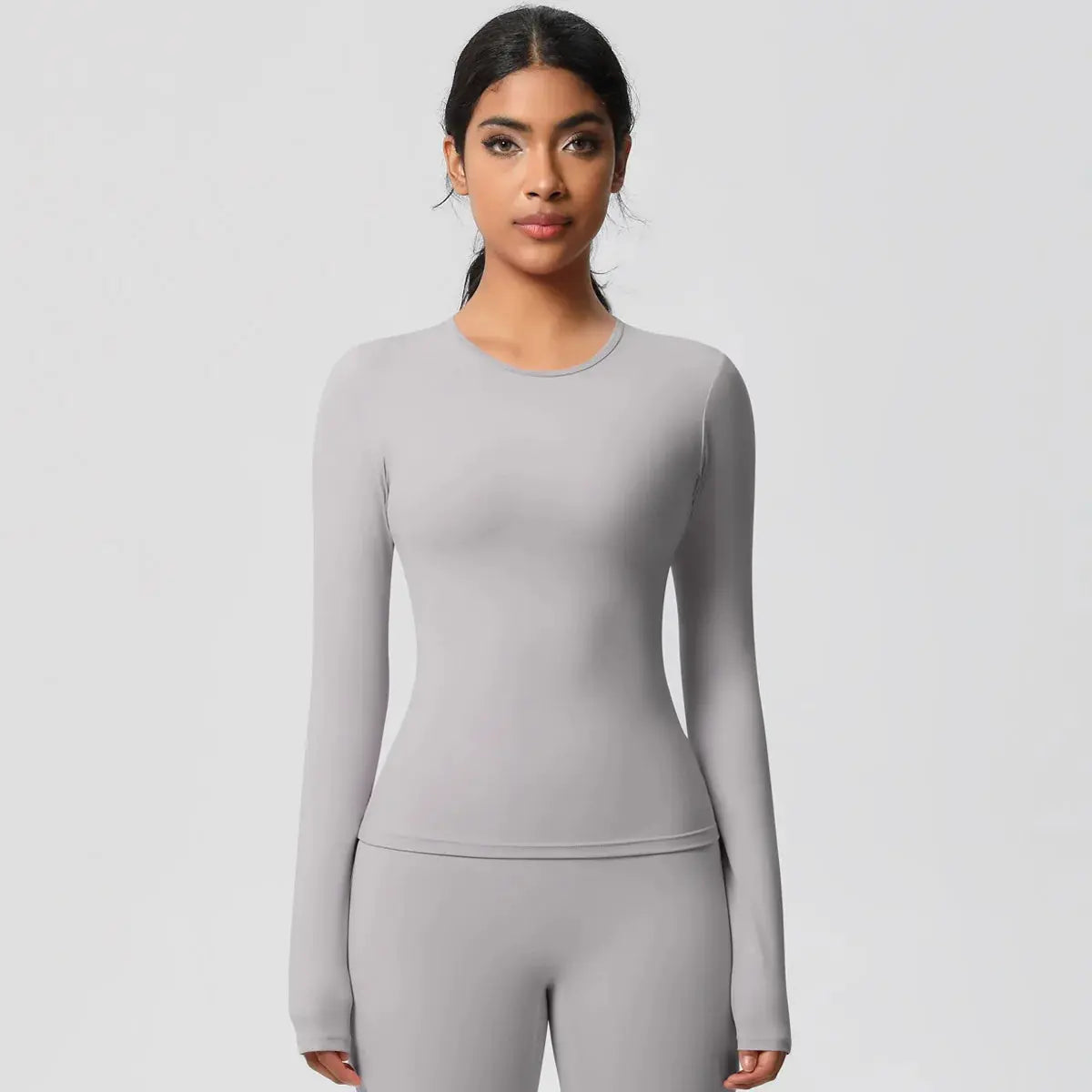 Ensemble Yoga Femme 2 Pièces Sans Manches Col Halter Côtelé Sans Couture - Y3530118