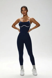 Body Femme Sans Couture Décolleté en V Sans Manches - Bloc Couleur Côtelé Séchage Rapide - lt4158