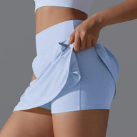 Jupe de Tennis Femme Taille Haute - Short Intégré et Poche Arrière