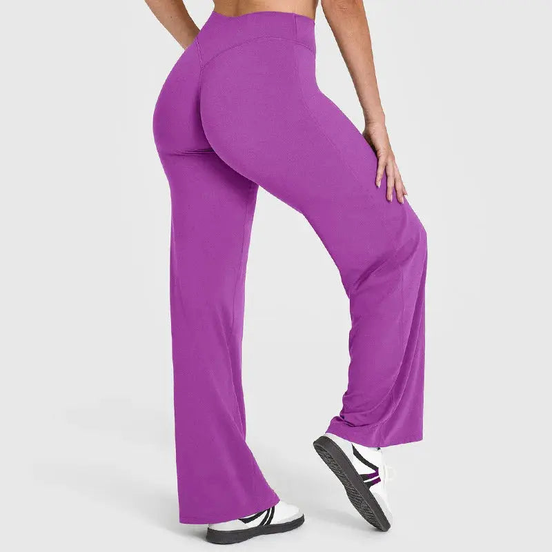 Legging Yoga Femme Jambe Large Taille Haute Contrôle Ventre - YK1339-RX
