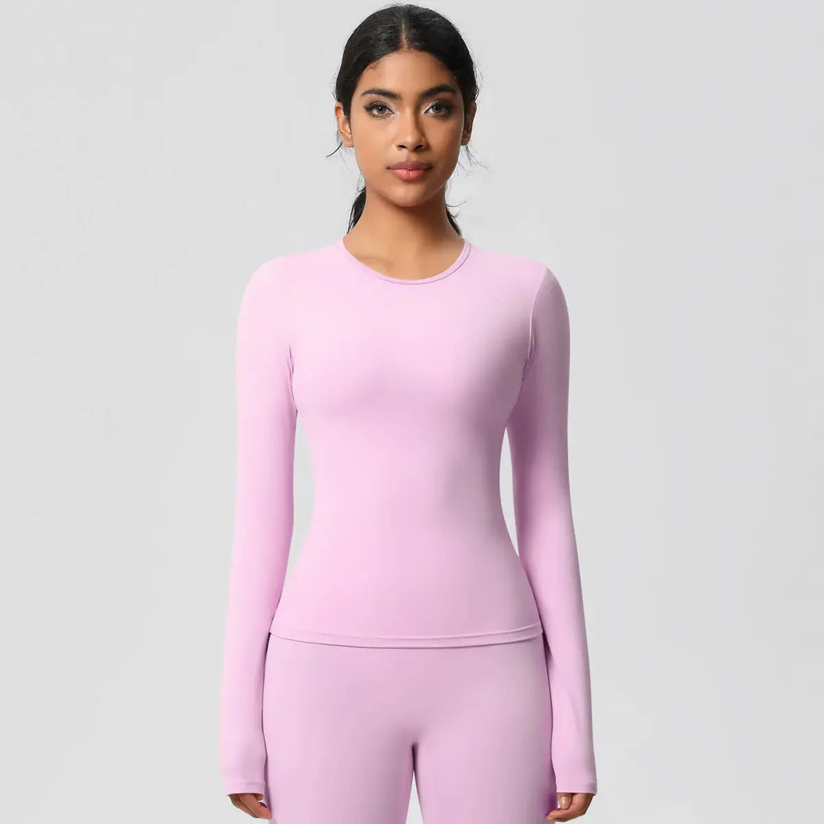 Ensemble Yoga Femme 2 Pièces Sans Manches Col Halter Côtelé Sans Couture - Y3530118