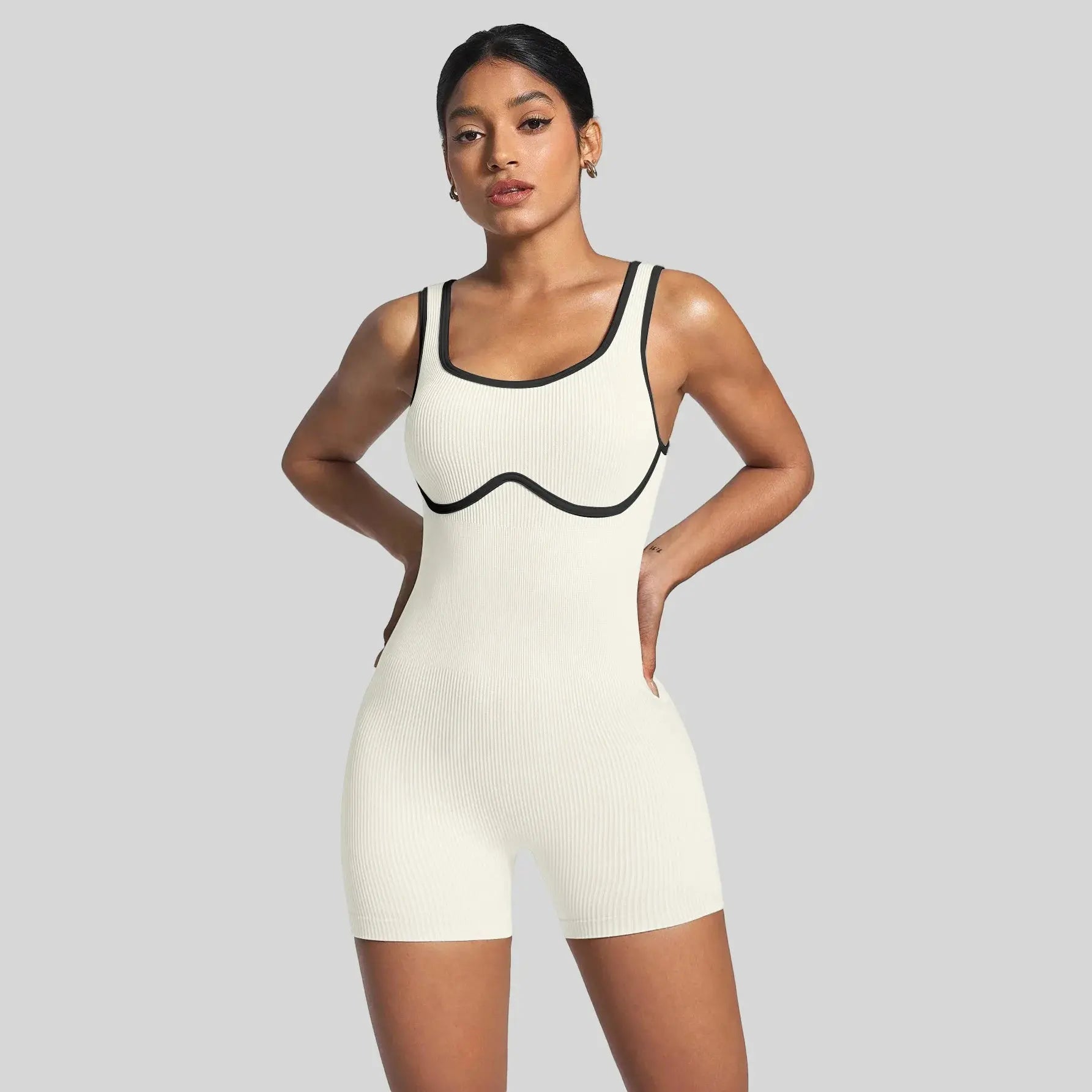 Short Femme Sans Couture à Bretelles Spaghetti - Nylon Spandex Antifroisse pour Running et Fitness