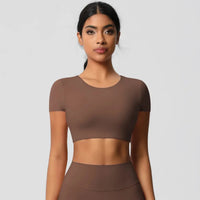 Ensemble Yoga Femme 2 Pièces Sans Manches Col Halter Côtelé Sans Couture - Y3530118