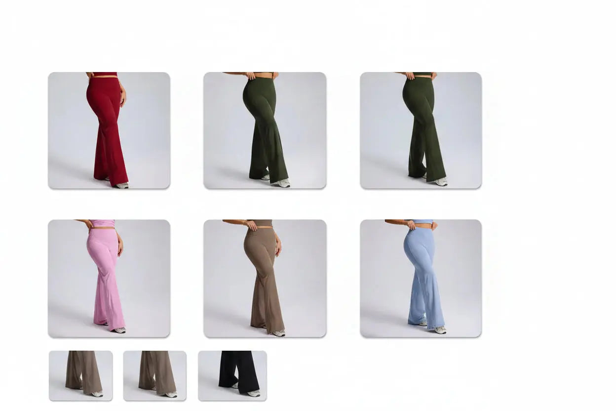 Ensemble Fitness Femme Grande Taille Col Carré - Haut Sans Manches et Pantalon Évasé