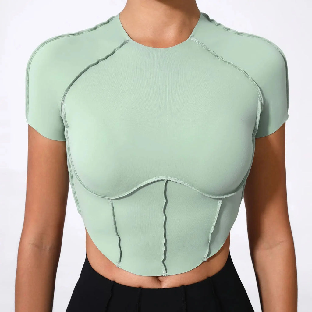 Top Yoga Femme Sans Manches Col Halter Respirant Séchage Rapide - 0673